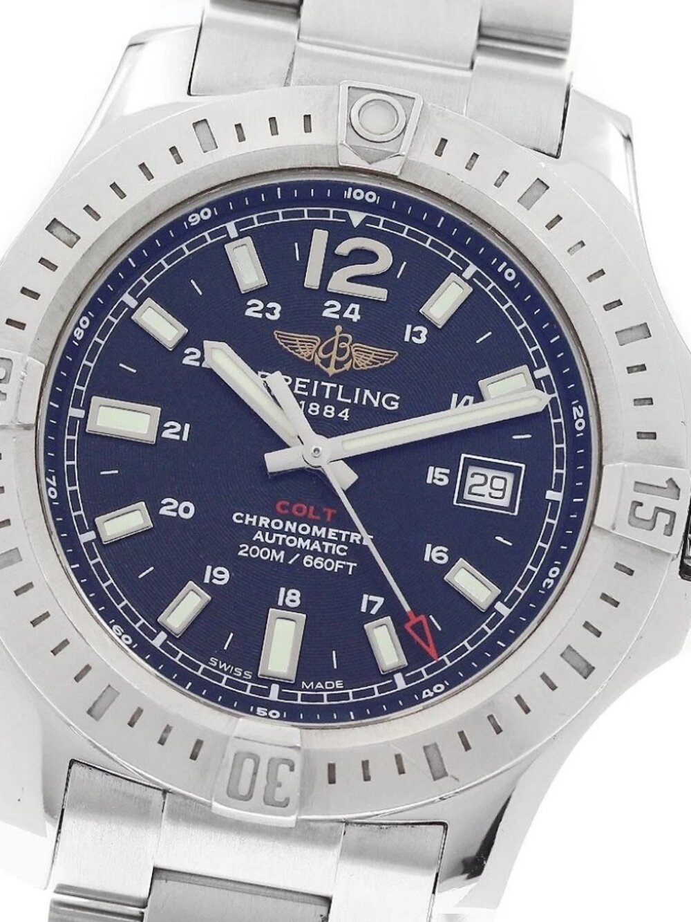 BREITLING Colt Automatic A17388 Date Black Dial Men's Watch_951906